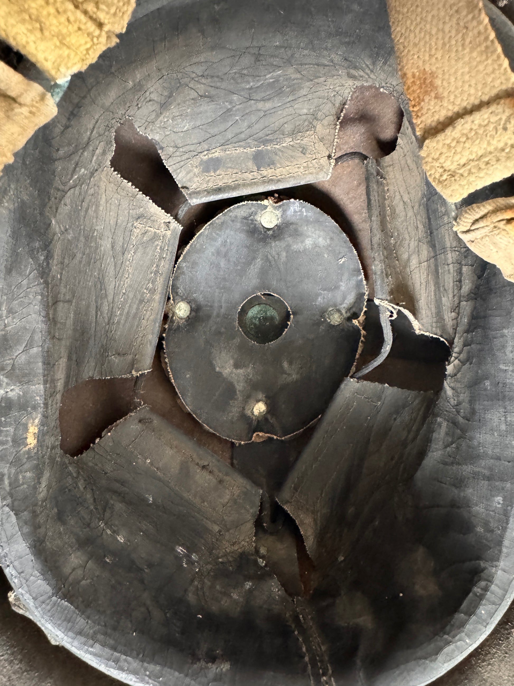 Photo 7 of Original WWII British MkII Steel Helmet - Textured Finish, Complete with Chinstrap - collectible militaria it
