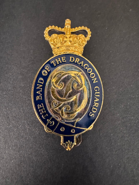 Photo 1 of The Band of The Dragoon Guards Cap Badge - collectible militaria item